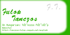 fulop tanczos business card